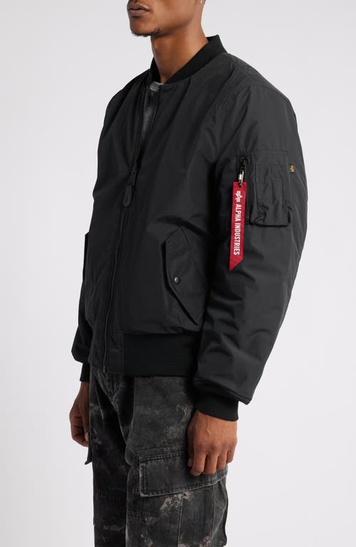 Shop Alpha Industries Reversible Onion Quilted Bomber Jacket In Black