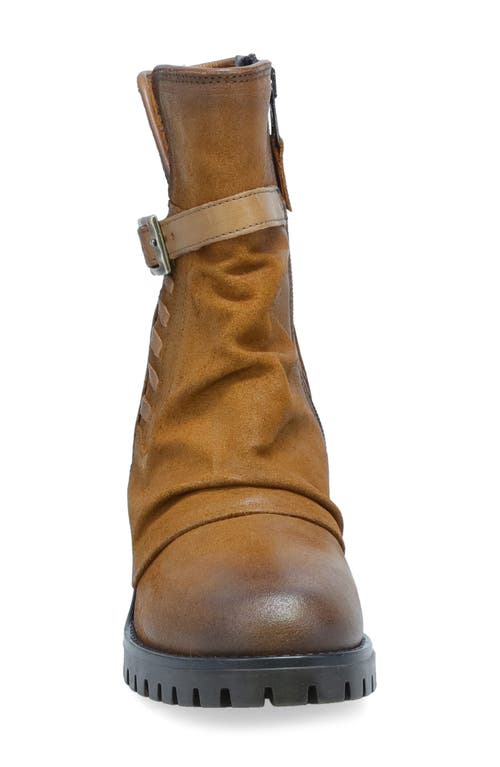 Shop Miz Mooz Mandy Suede Moto Boot In Hickory