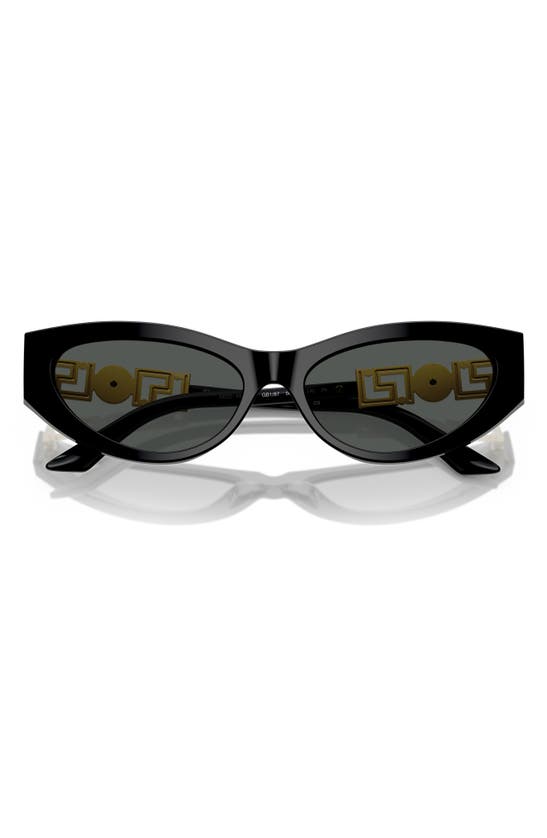 Shop Versace 56mm Cat Eye Sunglasses In Black
