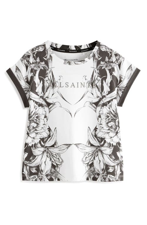 Shop Allsaints Sm By Kids' Pattie Floral Embroidered Cotton T-shirt In White