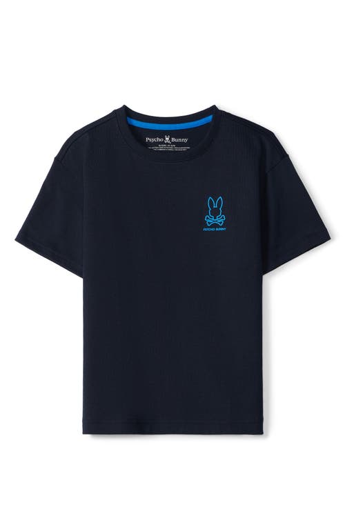 Psycho Bunny Kids' Logo Graphic Cotton T-Shirt Navy at