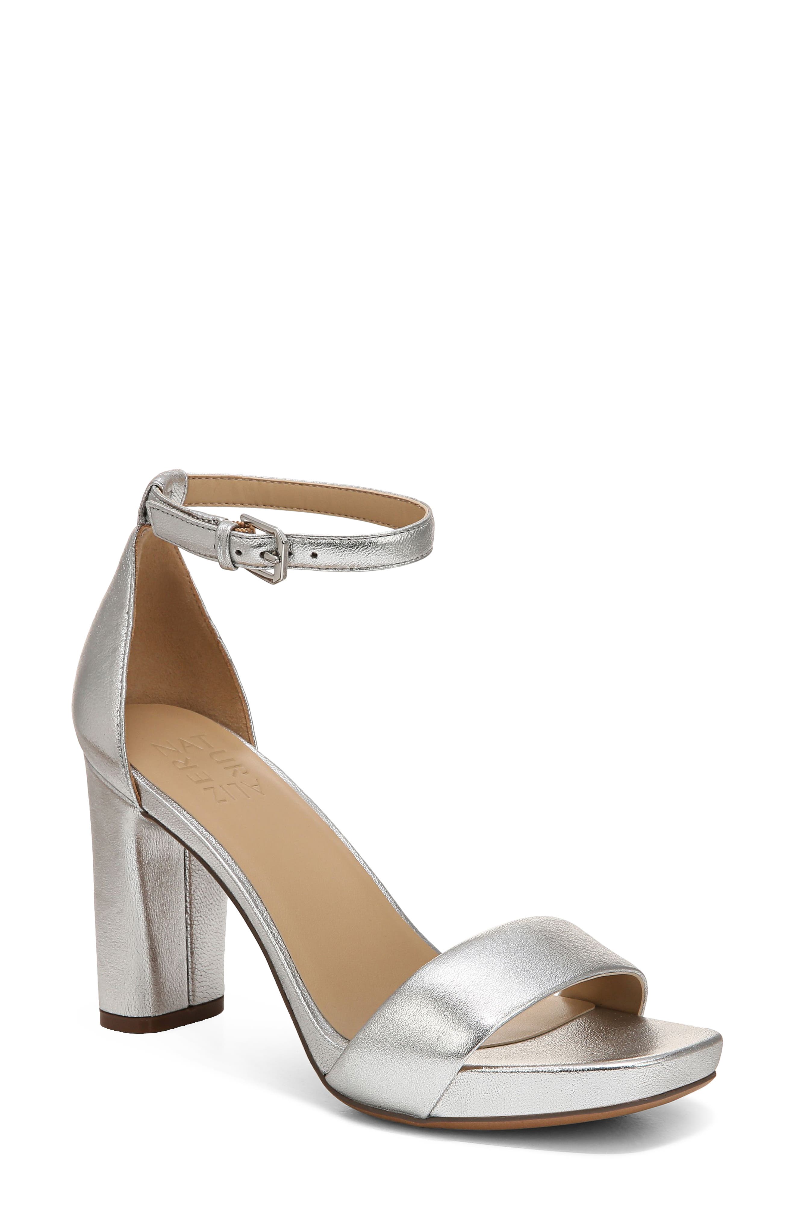 silver dress sandals