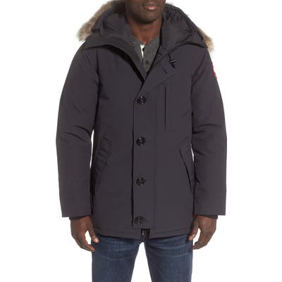 Canada Goose Chateau Fusion Fit Parka With Genuine Coyote Fur Trim, Blue