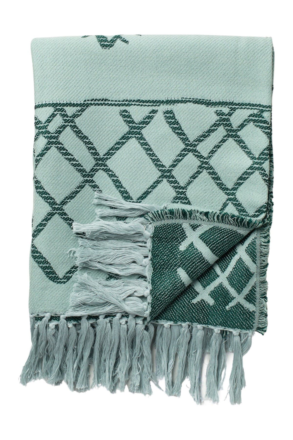 Nordstrom Rack Diamond Jacquard Fringe Throw Blanket Nordstrom Rack