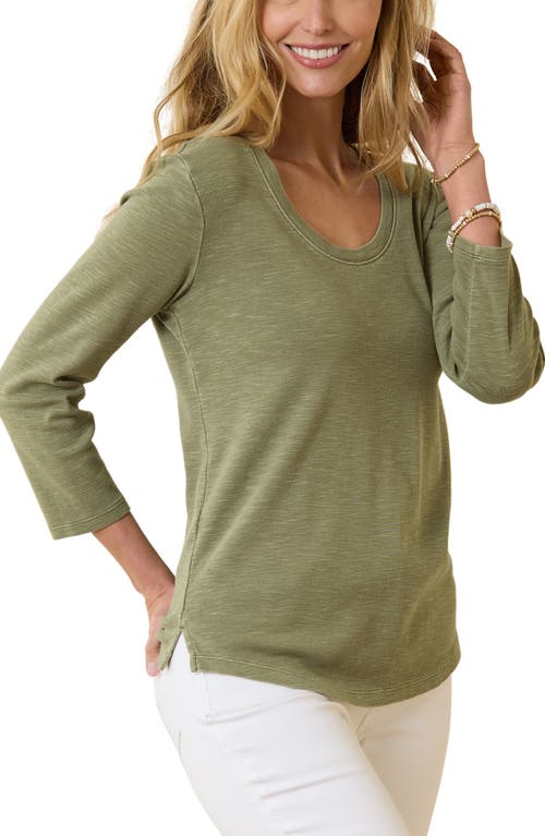 Shop Tommy Bahama Ashby Isles Scoop Neck Cotton T-shirt In Tea Leaf