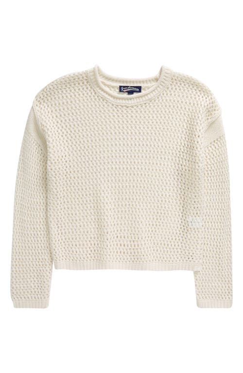 Freshman Kids' Open Stitch Sweater Egret at Nordstrom,