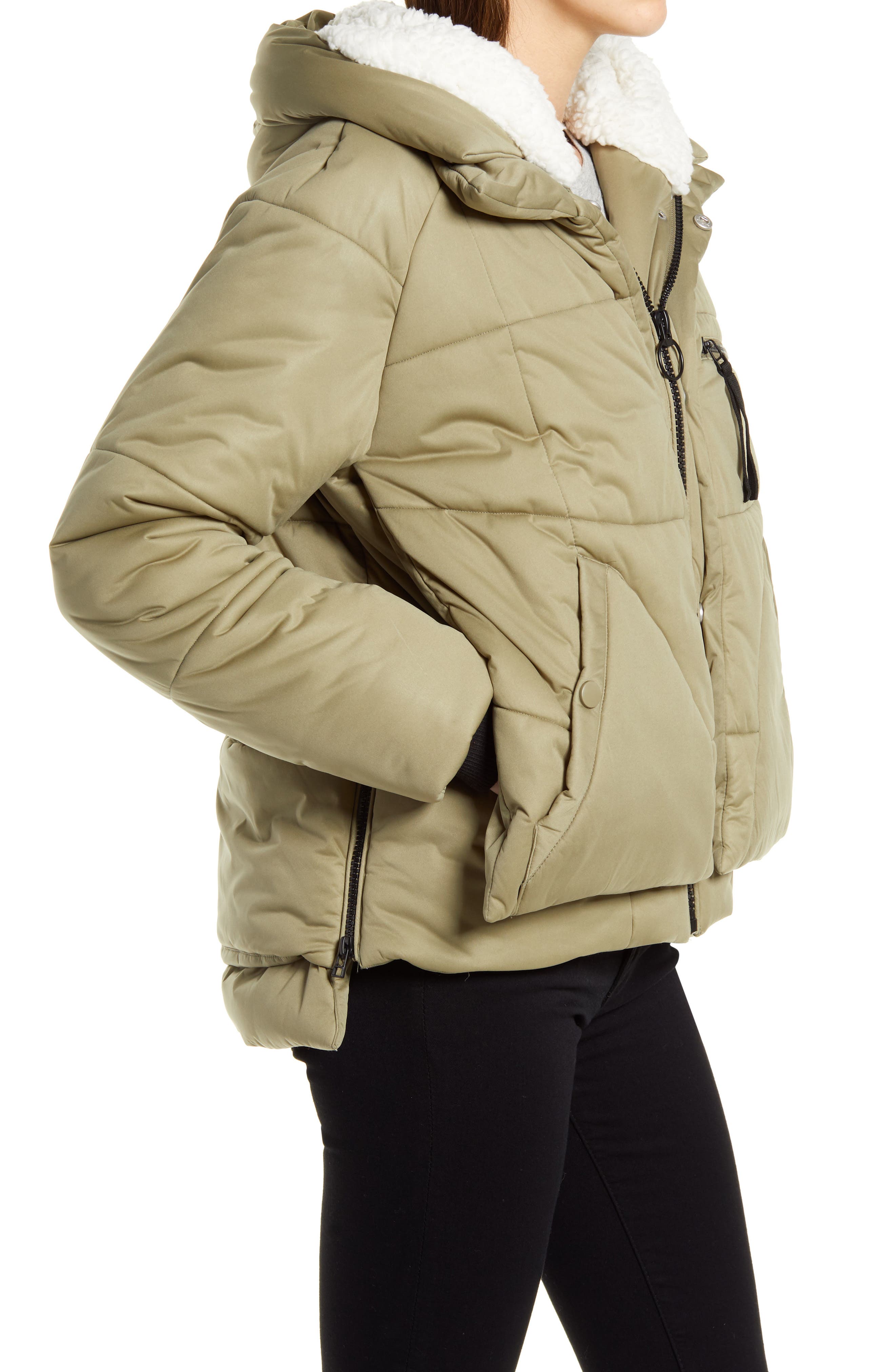puffer hooded coat