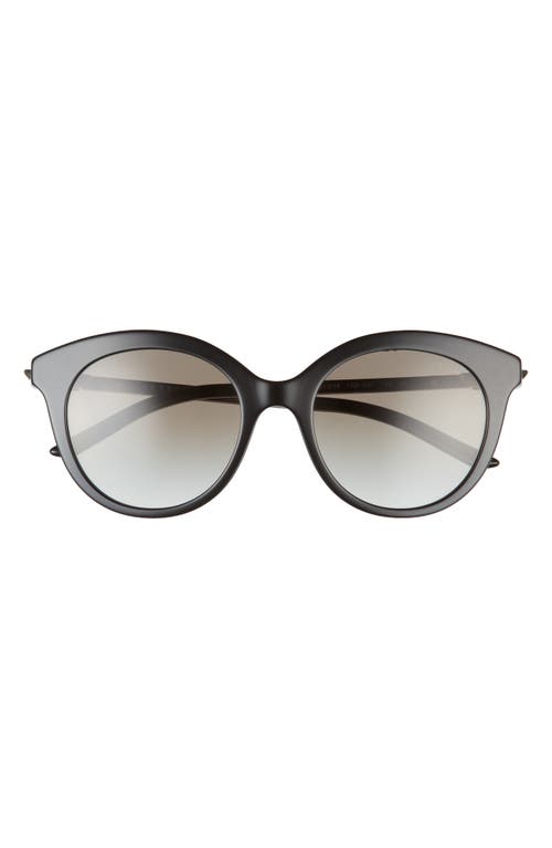 Prada 51mm Round Sunglasses In Black/grey Gradient