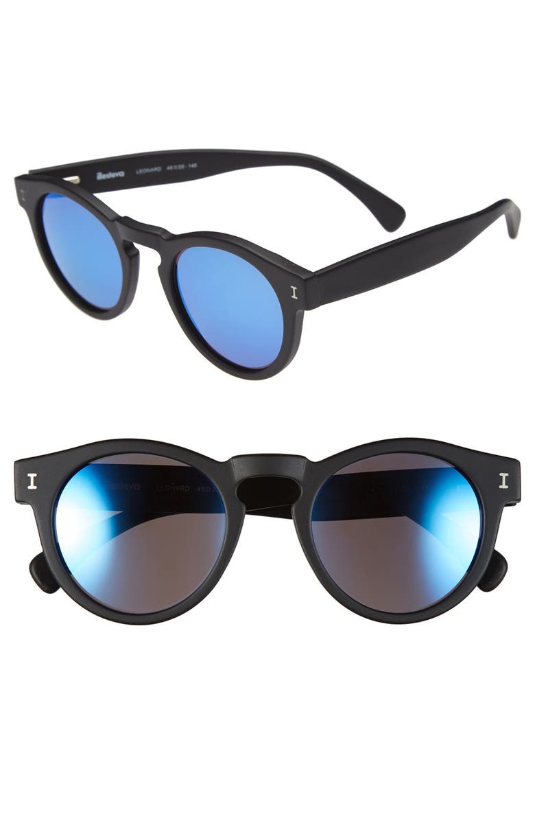 ILLESTEVA 'Leonard' 47mm Sunglasses, Main, color, 001