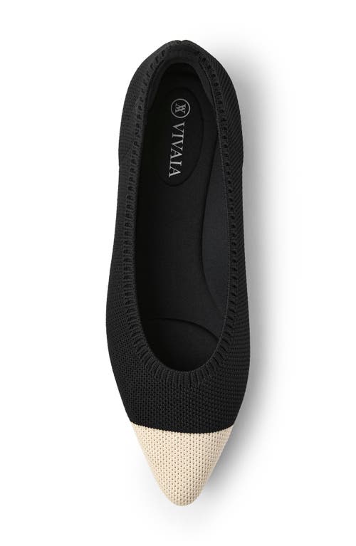 Vivaia Aria 5º Pointed Toe Flat In Black/almond
