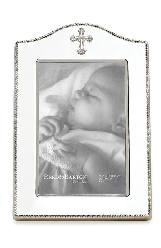 REED & BARTON ABBEY CROSS STAINLESS STEEL PICTURE FRAME