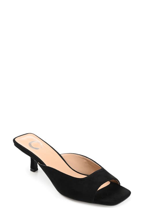 Shop Journee Collection Larna Kitten Heel Mule In Black