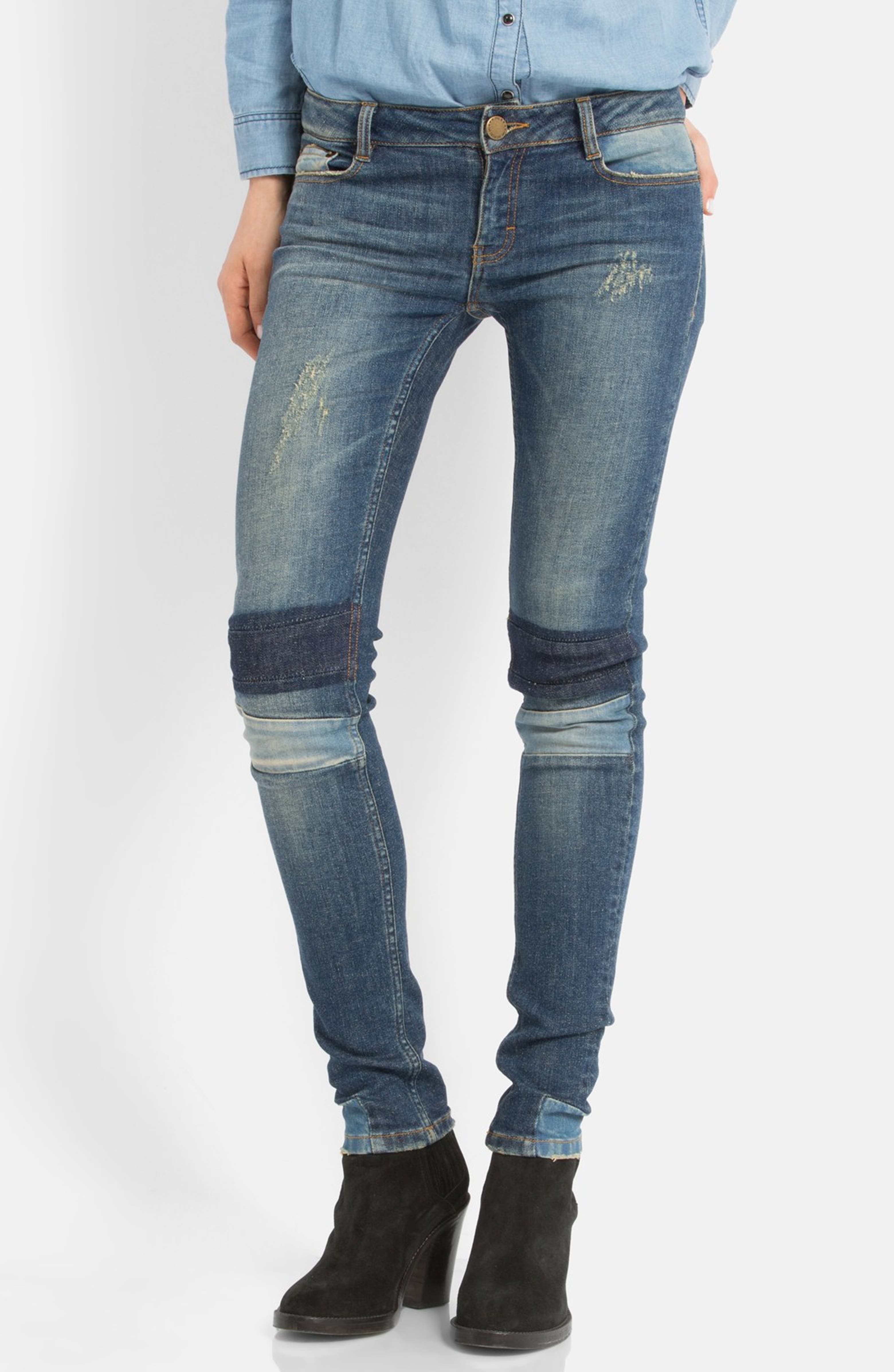maje Destroyed Stretch Skinny Jeans | Nordstrom
