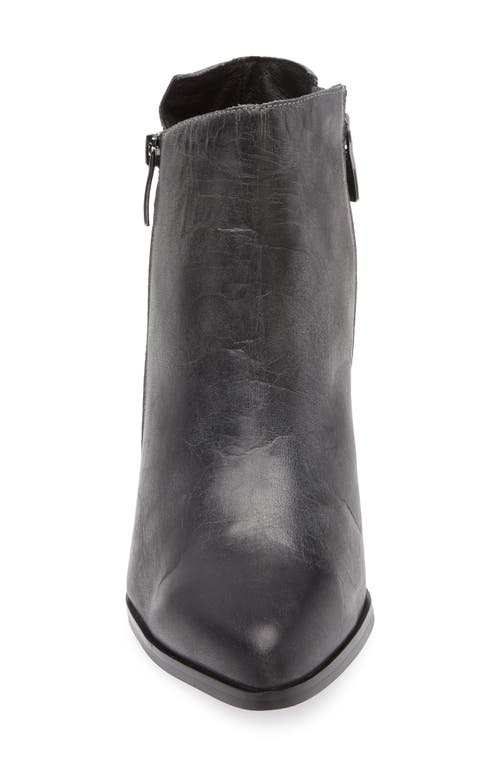 Chocolat Blu Eri Pointed Toe Bootie In Black Leather