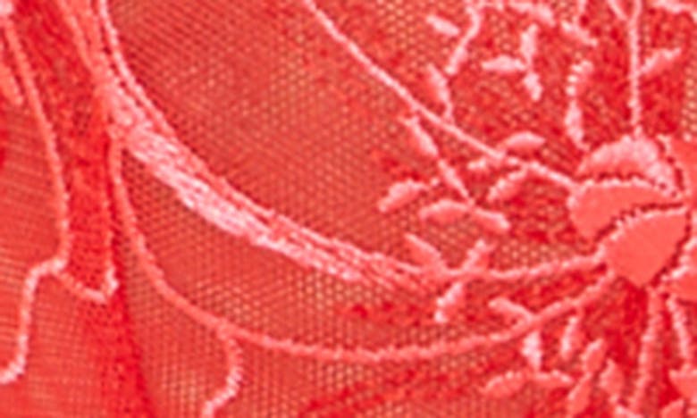 Shop Etam Amaryllis Embroidered Underwire Demi Bra In Fuchsia