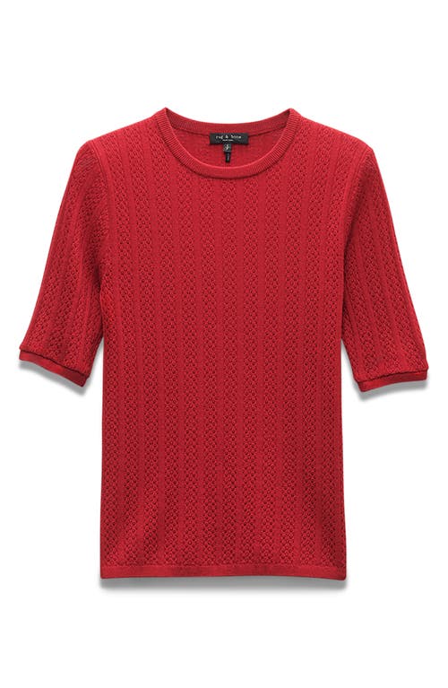 RAG & BONE RAG & BONE TINA SHORT SLEEVE MERINO WOOL SWEATER 