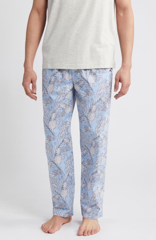 Tommy Bahama Cotton Pajama Pants in Blue Garden 
