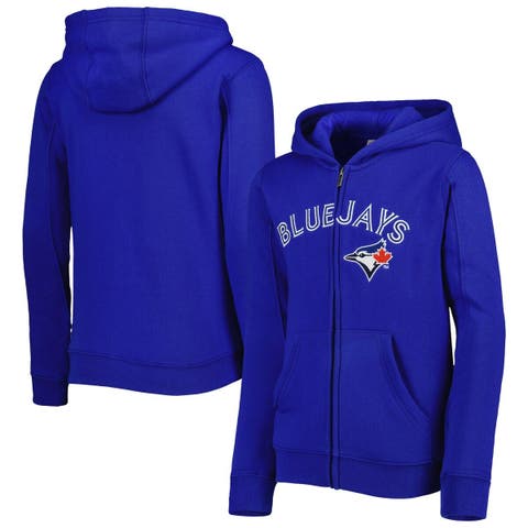 Outerstuff St. Louis Blues Youth Faceoff Colorblocked Fleece Full-Zip Hoodie Jacket - Blue