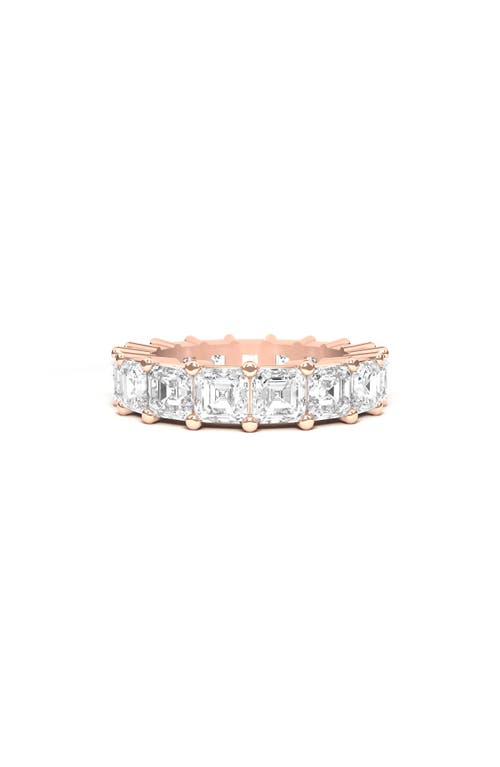 Hautecarat Lab Created Diamond Eternity Ring In Rose Gold