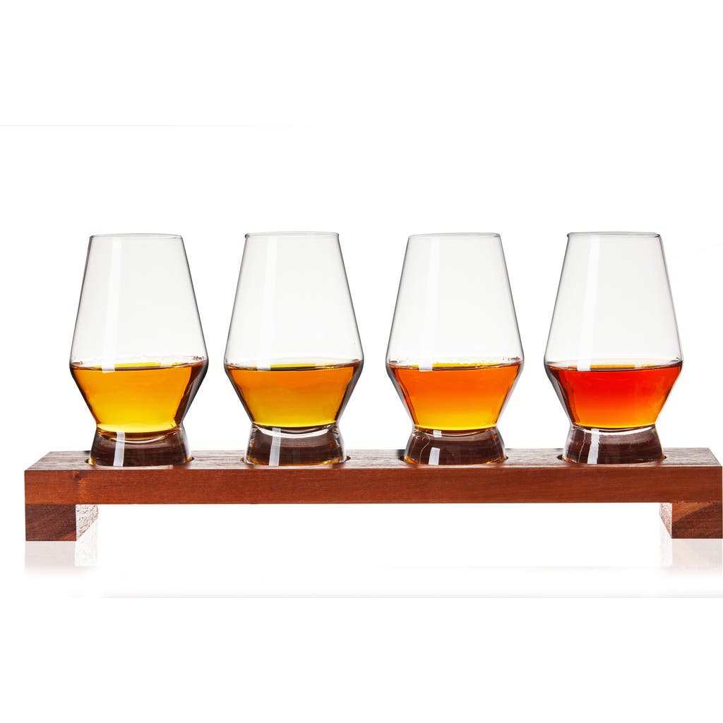 Viski Crystal Spirit Flight Set Set Of 5 In Clear