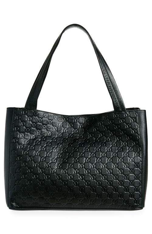 Shop Valentino By Mario Valentino Ollie Dollaro Monogram Tote Bag In Black