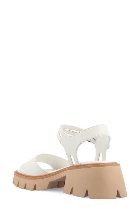 Shop Journee Collection Lug Platform Sandal In White