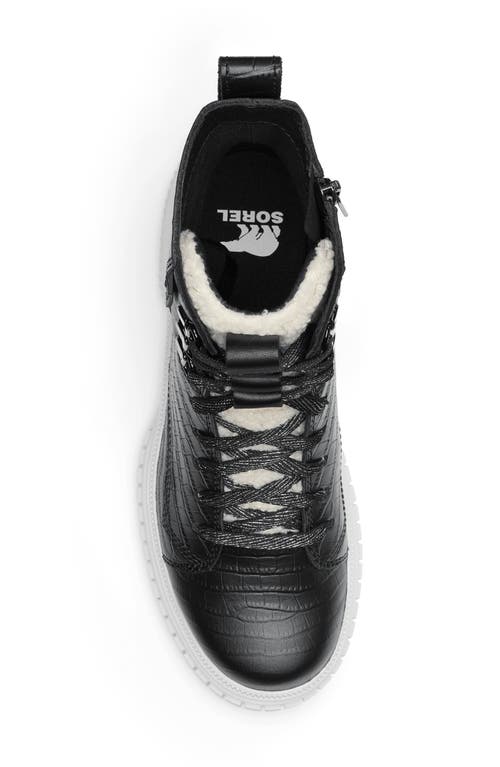 Sorel Ona Ave Lux Waterproof Boot In Black/chalk