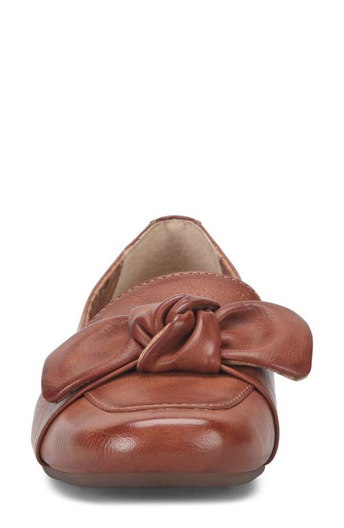 B O C By Børn Paisley Bow Flat In Dark Tan