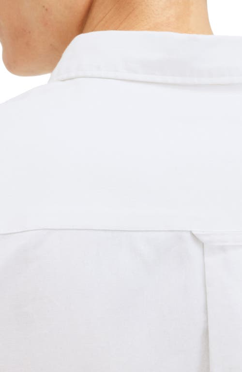 Allsaints Lovell Cotton Slim Fit Button Down Shirt In White