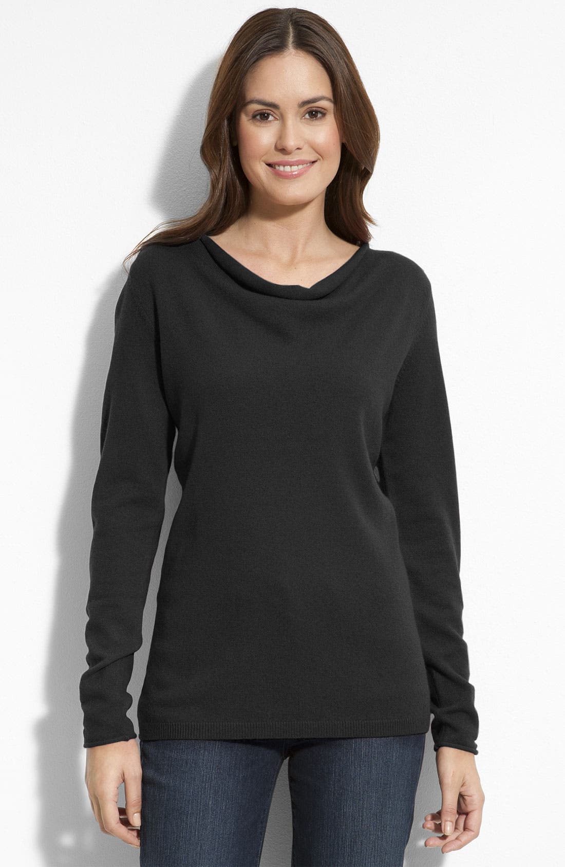 Saffron Ruched Sleeve Cashmere Sweater Nordstrom