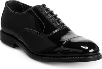 Allen Edmonds Men's Carlyle Plain-Toe Oxford Shoes in Black Patent, Size 10.5 D