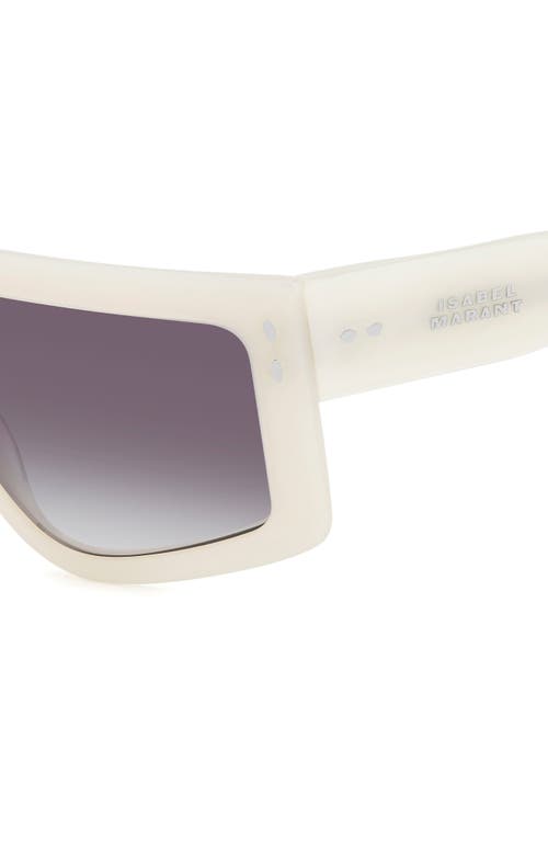 Isabel Marant Rectangular Sunglasses In Pearl White/grey Shaded