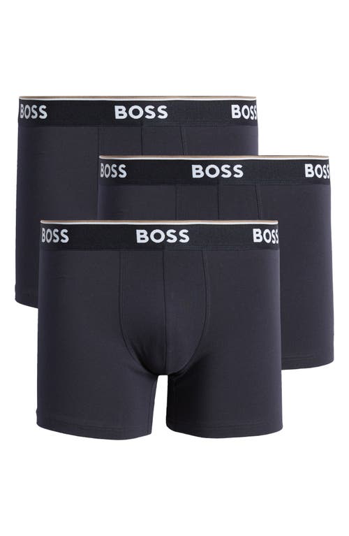 BOSS 3-Pack Power Stretch Cotton Boxer Briefs Deep Blue at Nordstrom,