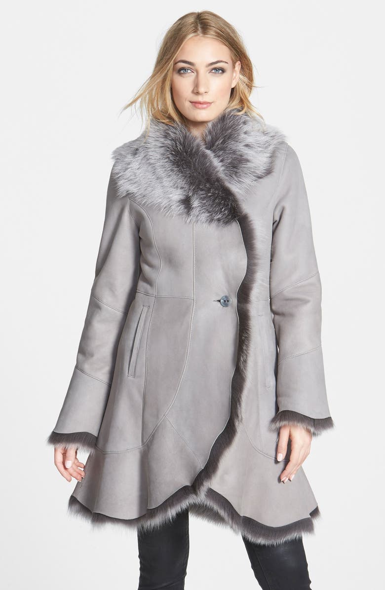HIDESOCIETY Genuine Toscana Shearling Fit & Flare Coat | Nordstrom