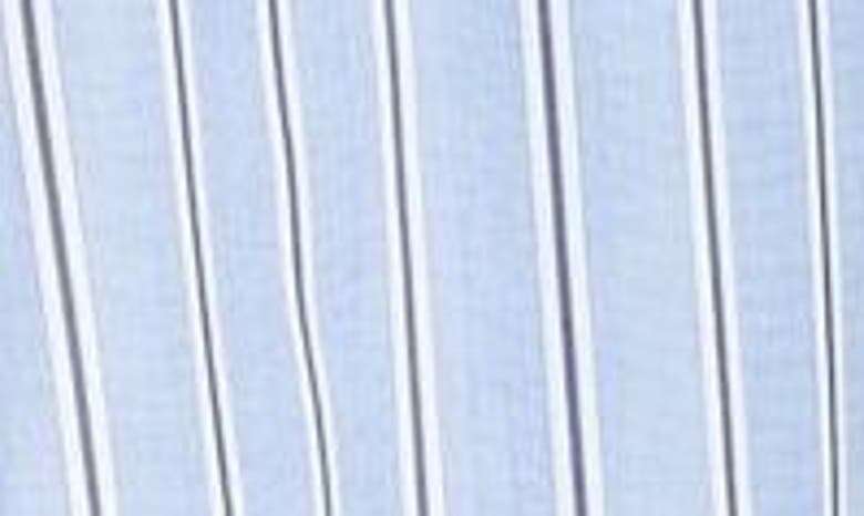Sacai Stripe Poplin Crop Button-up Shirt In Light Blue Stripe