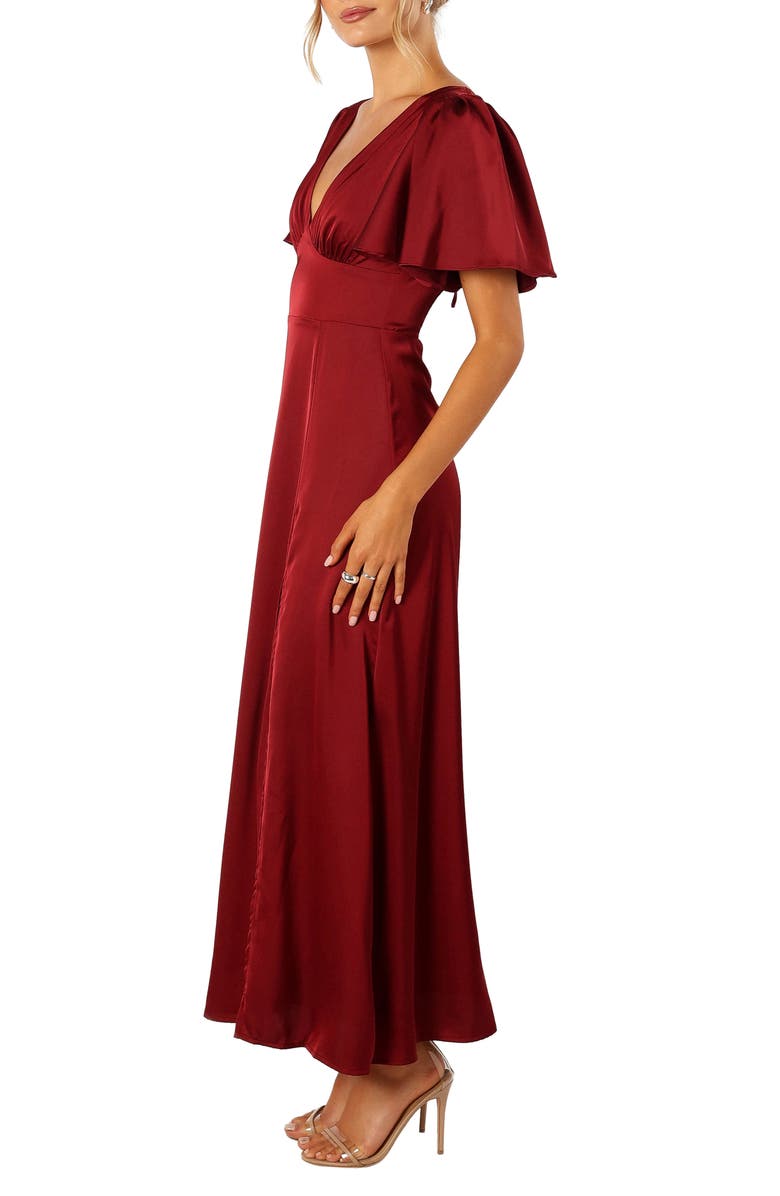 Petal & Pup Casper Flutter Sleeve Satin Dress | Nordstrom