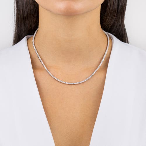 Shop By Adina Eden Cz Tennis Necklace In Silver 1