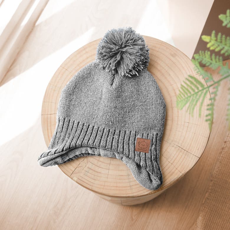 Shop Keababies Muff Knitted Beanie In Gray