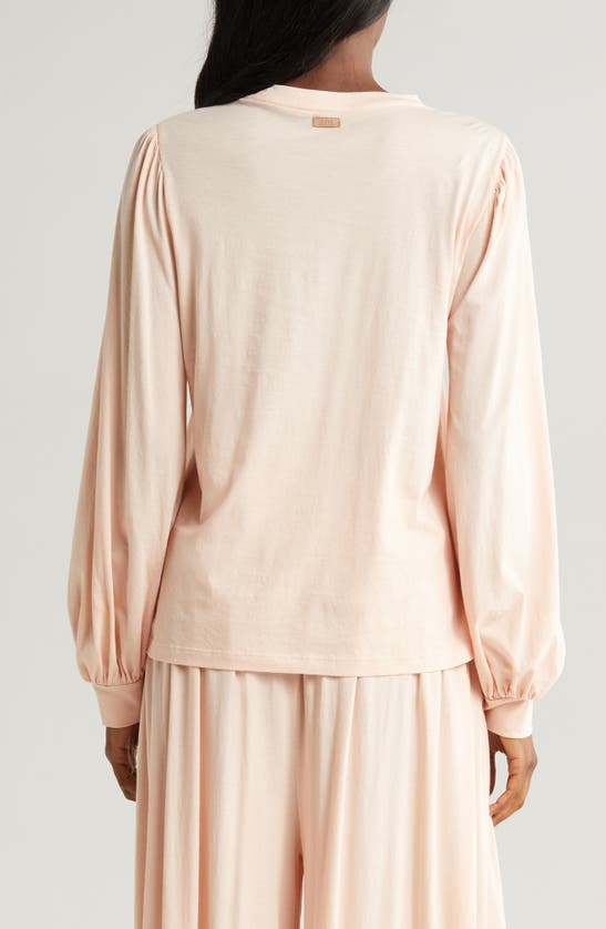 Shop Lunya Long Sleeve Organic Pima Cotton T-shirt In Dulcet Petal