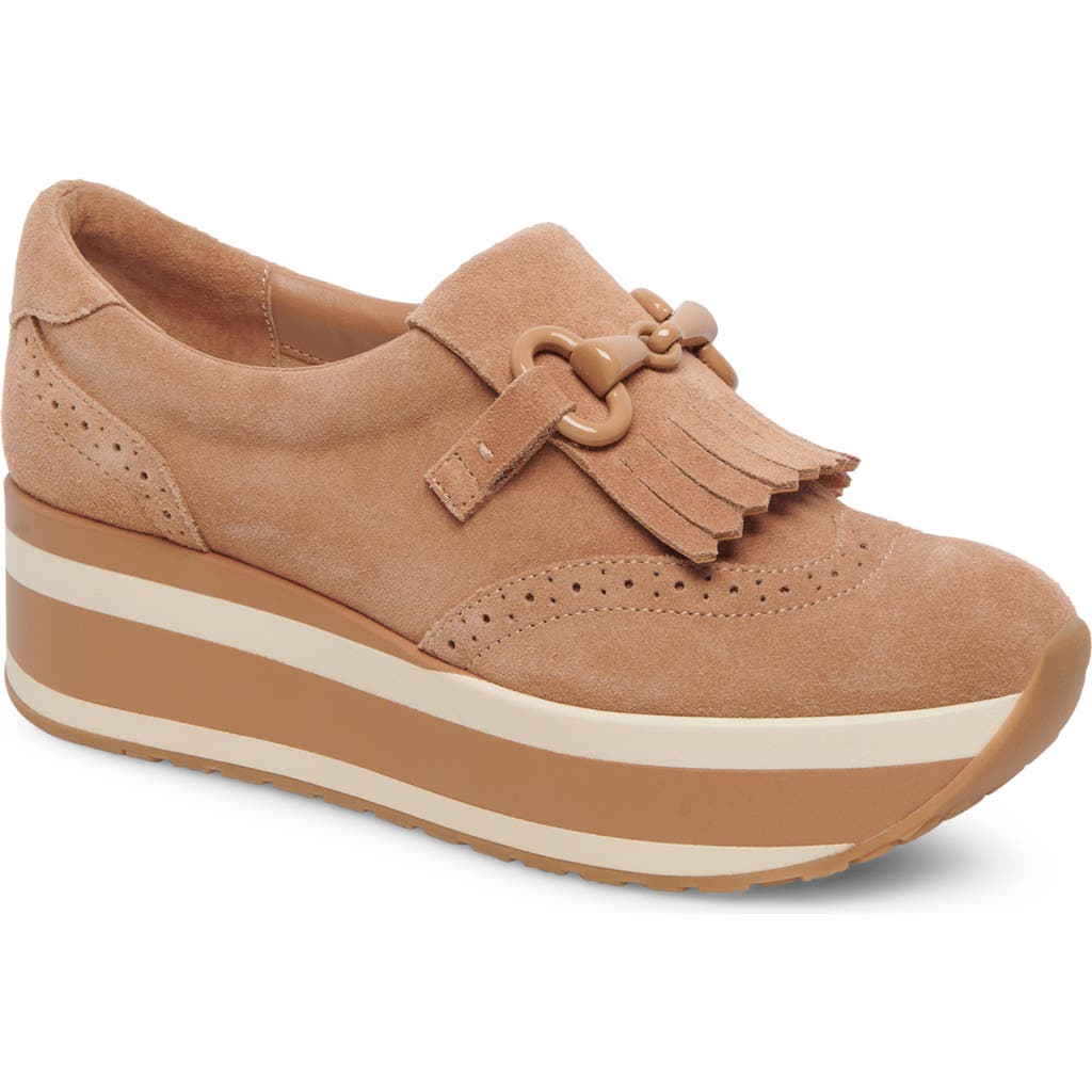 Dolce Vita Jhax Platform Sneaker In Toffee Suede