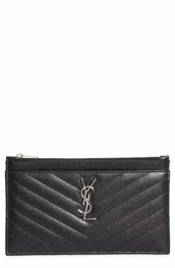 Saint Laurent Monogramme Quilted Leather Zip Pouch