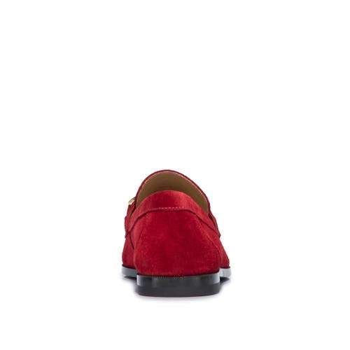 Shop Bernardo Footwear Zephyr Chain Loafer In Dark Red