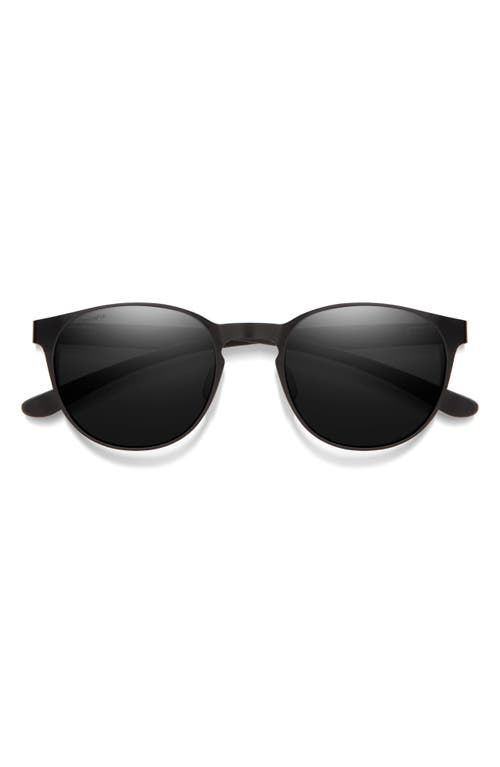 Eastbank 52mm ChromaPop Polarized Round Sunglasses in Matte Black /Black