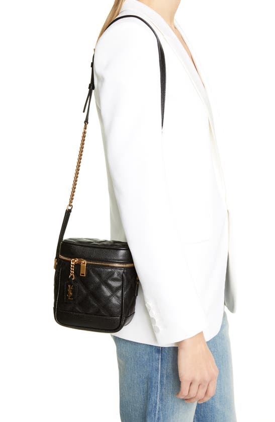 Saint Laurent Le 82 Vanity Leather Shoulder Bag In Black | ModeSens