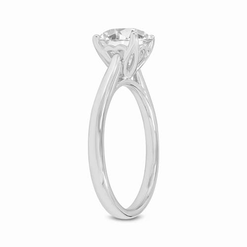Asany Love Grown Collection 14k White Gold Round Cut Lab Grown Diamond Solitaire Engagement Ring In 14k White Gold