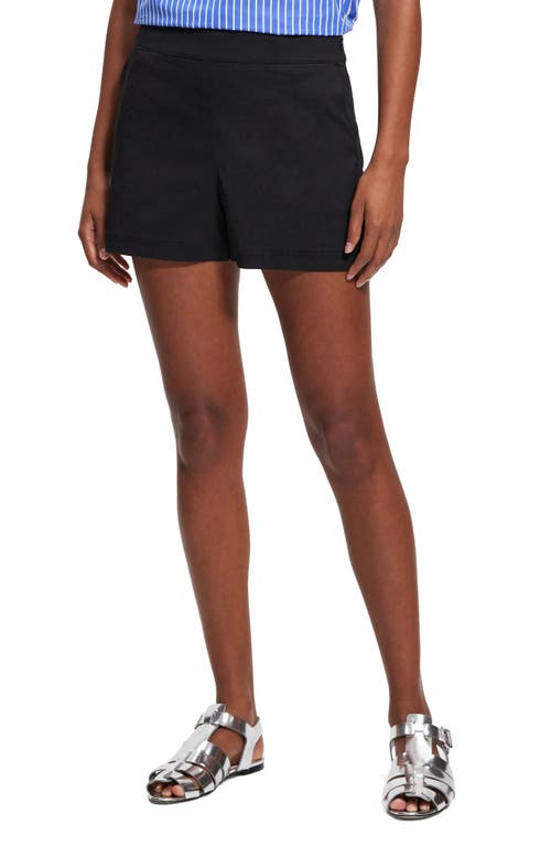 Theory Linen Blend Shorts in Black