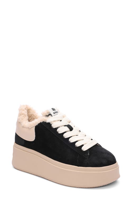 Ash Moby Be Kind Faux Fur Lined Sneaker in Black at Nordstrom, Size 7Us