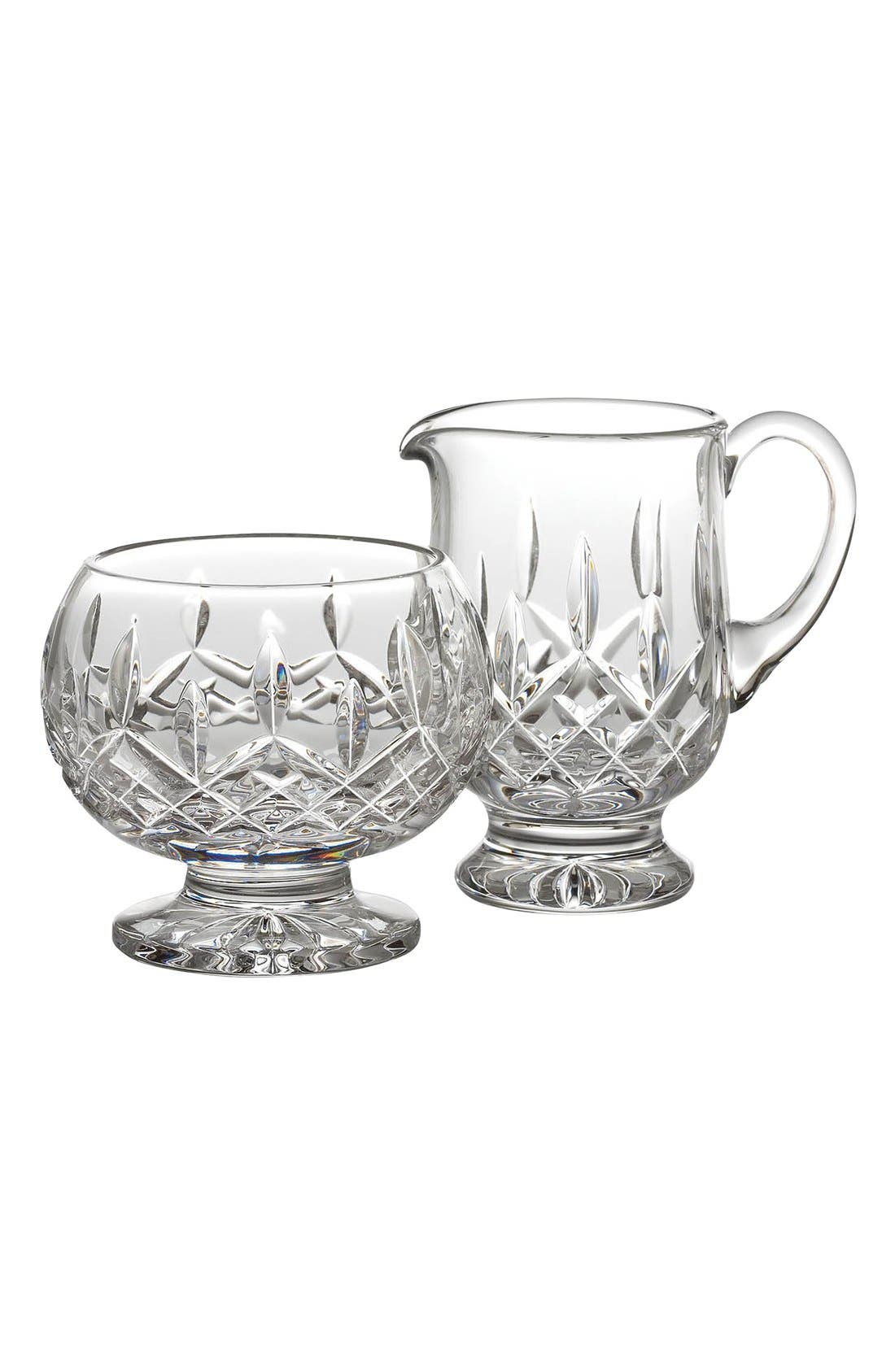 Waterford 'Lismore' Lead Crystal Footed Sugar Bowl & Creamer Nordstrom