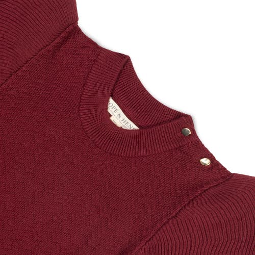 Hope & Henry Girls' Organic Flutter Sleeve Sweater Dress, Toddler In Oxblood