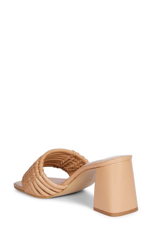 Saint G Bethany Block Heel Slide Sandal In Beige
